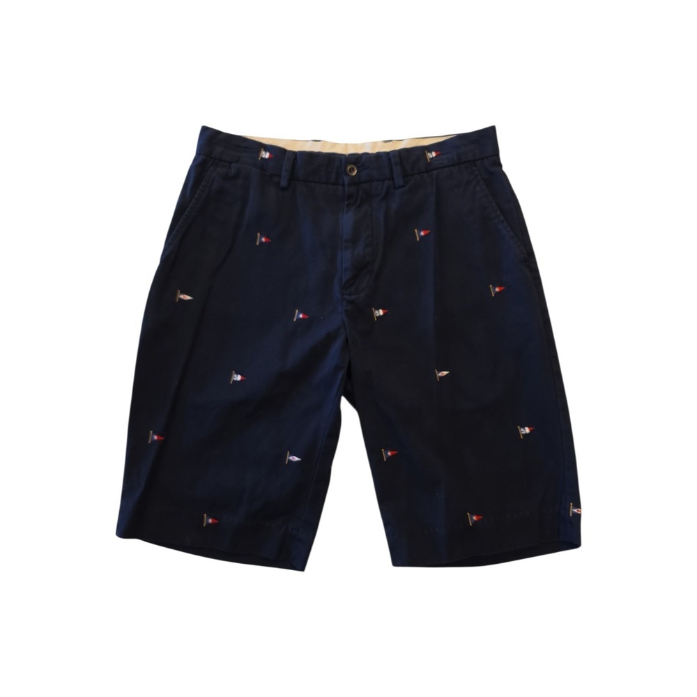 Polo Ralph Lauren Shorts Mens 32 Navy Flag Embroidered Classic Fit Chino
